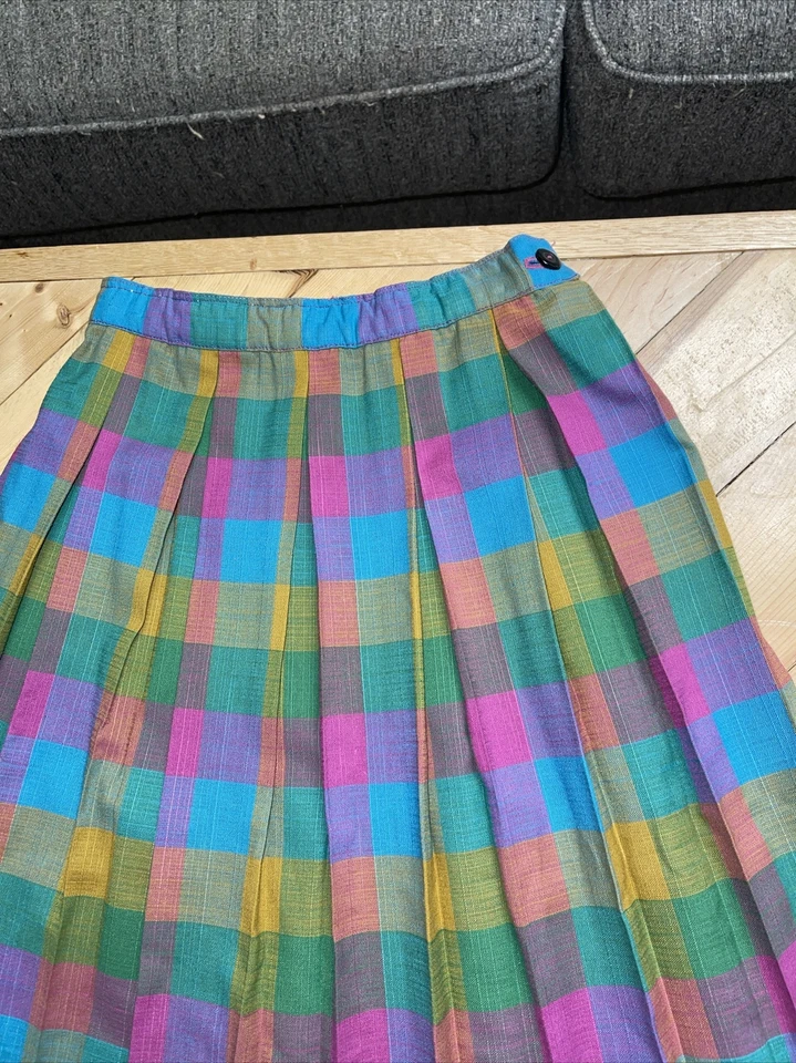 "Falda plisada colorida mezcla de algodón para niñas Suntogs of Miami de colección años 60 cintura 22""" Foto 2 de 4