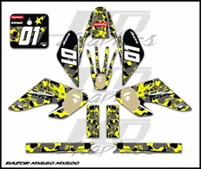 Razor MX500 MX650 graphics kit decals  THICK AND HIGH GLOSS