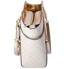 Michael Kors Jet Set Travel Large Chain Shoulder Tote Leather MK Signature PVC