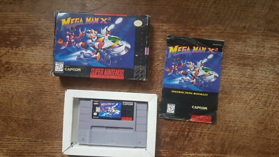 SNES SUPER NINTENDO - MEGAMAN MEGA MAN X2 X 2 #ACT USA NTSC CIB