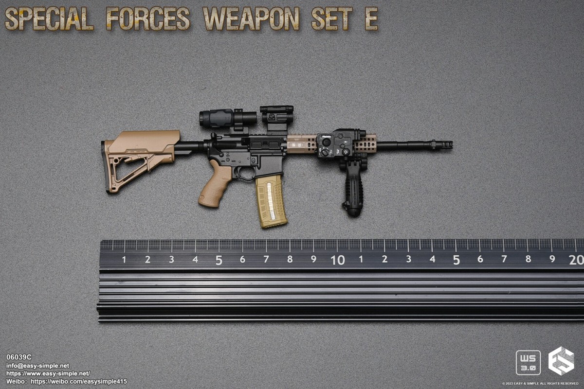1:6 scale Easy & Simple Special Forces Weapon Set E for 12
