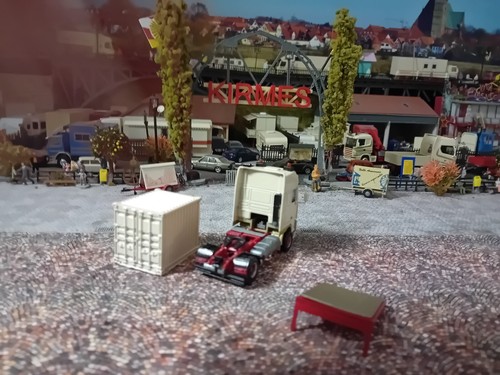 kirmes oder schausteller herpa daf lkw mit wechsel pritsche - Bild 2 von 8