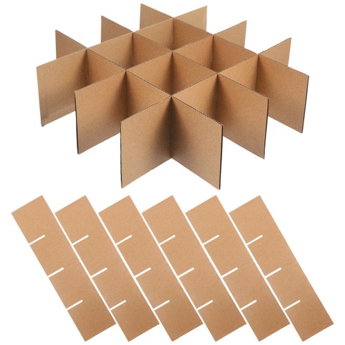 12 Pezzi Scatole Spostamento Divisori Vetro Kit Imballaggio Scatola di Cartone Divisore Spostamento US - Foto 7 di 12