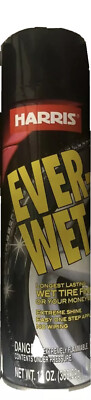 Harris Ever-Wet Spray Tire Shine Cans 13oz each Shines and protect.Free ship.