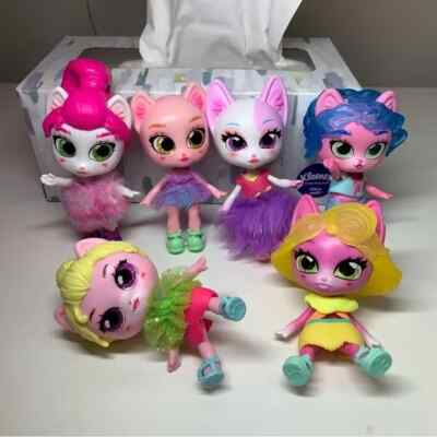 Lot 6 Kitten Catfe Purrista Girls Cat Cafe 4'' Doll Collectibles Kitty Purrcino
