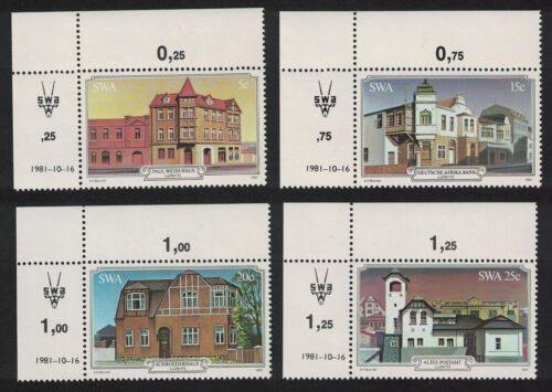 SWA Historic Buildings of Luderitz 4v Corners 1981 MNH SG#381-384 - Picture 1 of 1