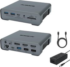 USB C Docking Station Triple Monitor for Dell/HP/Lenovo/Surface/MacBook Laptops,