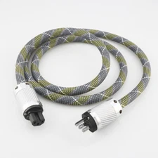 Hi-End OCC Silver Plated Wire US/EU Rhodium Plated Plug HiFi Power Supply Cable