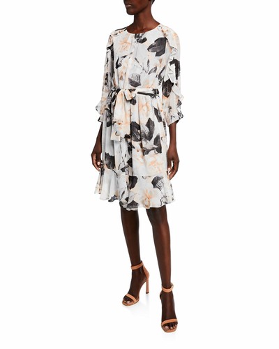 New Womens Calvin Klein Floral Print 