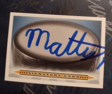 Matthew Wood Autographed  Hockey Puck Signature Card Predators 2023 #1 Pick 