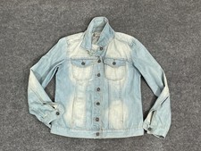 Jennifer Lopez Denim Jacket Womens Small Jean Light Wash Buttons Pockets N29