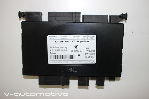2009 MERCEDES W164 ML CLASS / DRIVERS SEAT MEMORY CONTROL MODULE ...