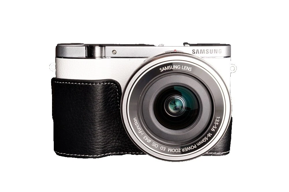 Черные кожаные футляры, сумки и чехлы для фотоаппаратов Samsung