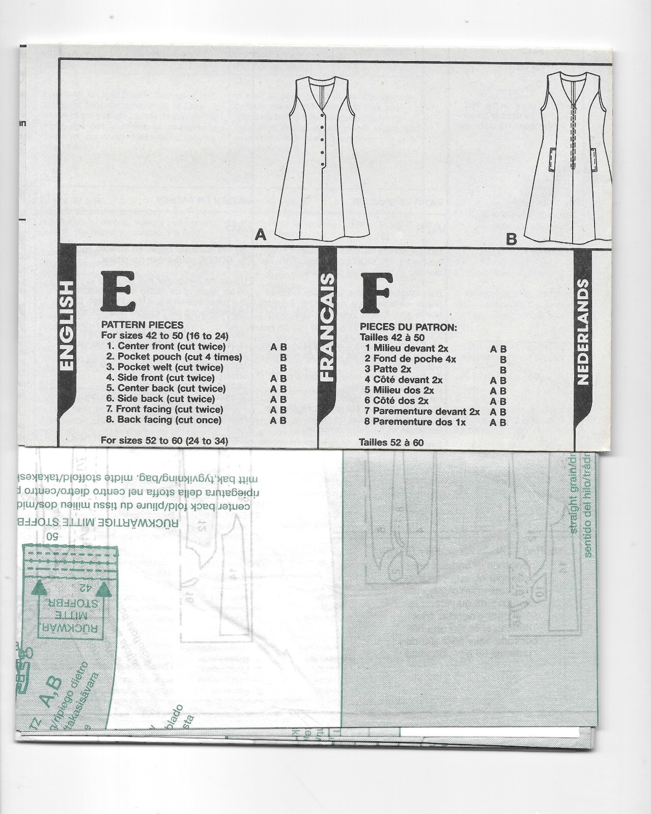Burda Studio 4070, Plus Size 1634, Sewing Pattern, Jumper, Dress
