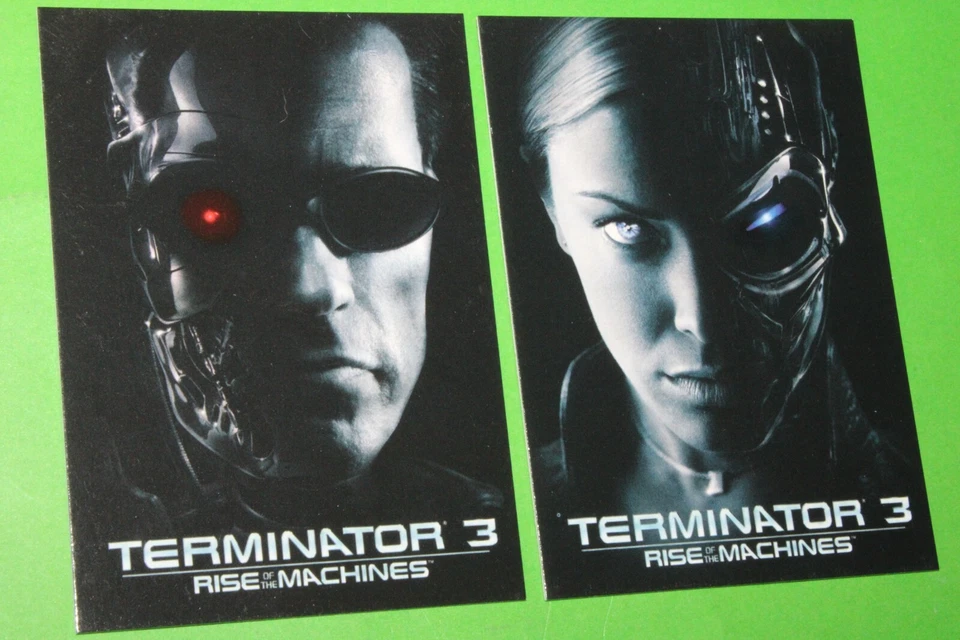 2003 TERMINATOR 3 RISE OF THE MACHINES PROMO 2 Card Set P1 P2 COMIC IMAGES - Image 2 of 4