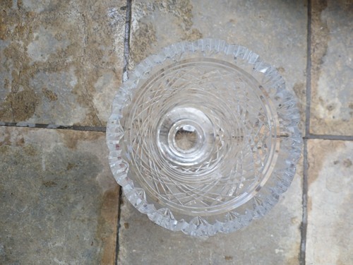 VINTAGE SAMMLERSTÜCK FUSS WATERFORD 10" SCHWERE TIEF GESCHNITTENE KRISTALLVASE SEHR FEIN - Bild 6 von 8