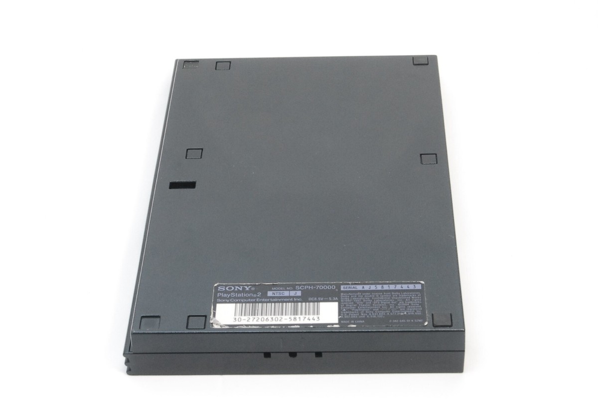 Sony PlayStation 2 PS2 Slim SCPH-70000 Black Console 8MB