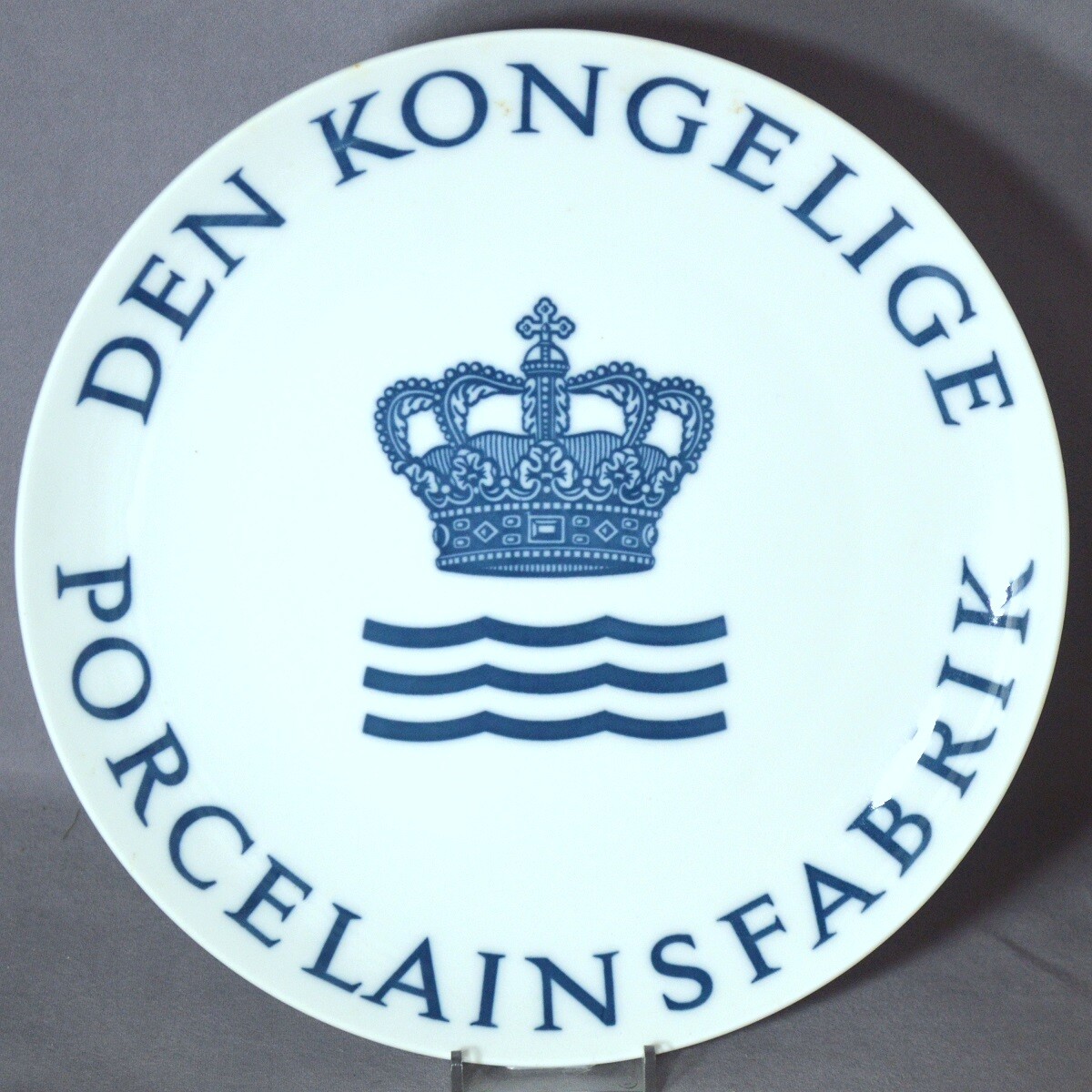 ROYAL COPENHAGEN PORCELAIN Dealer Plate – Plaque – Sign - Danish Language