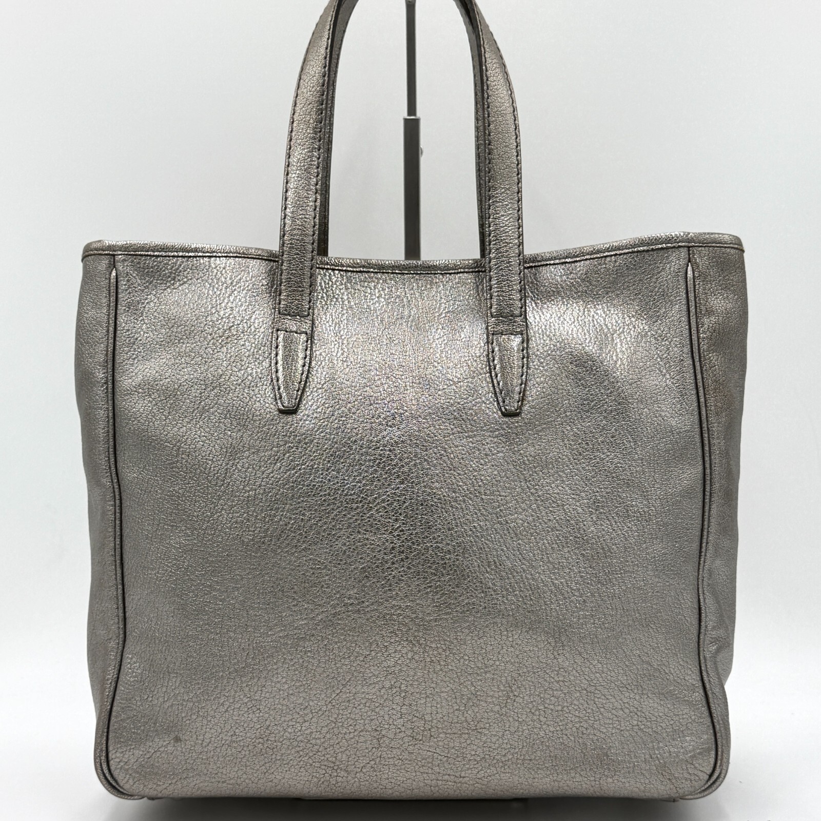 Borsa a mano Yves Saint Laurent Y Mail tote bag pelle champagne oro autentica