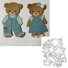 Cute Bear Frame Metal Die Cuts,Teddy Bear Baby Boy and Girl Frame Background ...