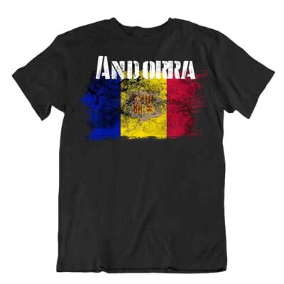 Andorra Flagge T-Shirt Souvenir De Voyage Bluse Mode Andorra Flagge Tshirt