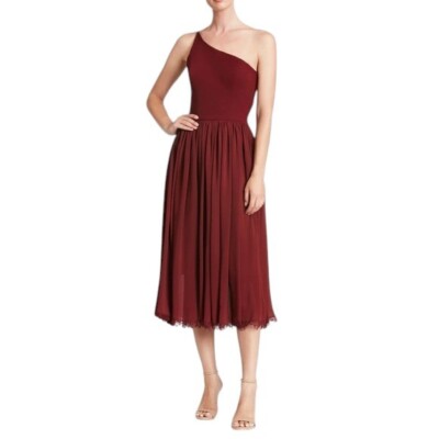 Dress the Population Wine One Shoulder Dress Small NWT