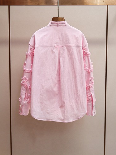 Women's New French Sweet Lace Loose Shirts Long Sleeved Floral Party Shirts Top - Picture 9 of 14