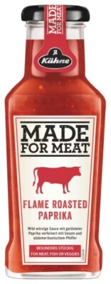 Kühne Made For Meat Flame Roasted Paprika - Würzige Grill Sauce - 235 ml