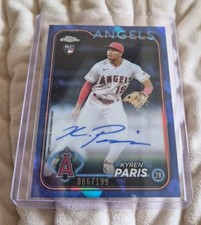 2024 Topps Chrome Sapphire Kyren Paris Auto RC Rookie #/199 Angels