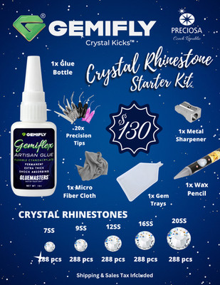 GEMIFLY DIY Crystal Rhinestone Starter Kit - CRYSTAL