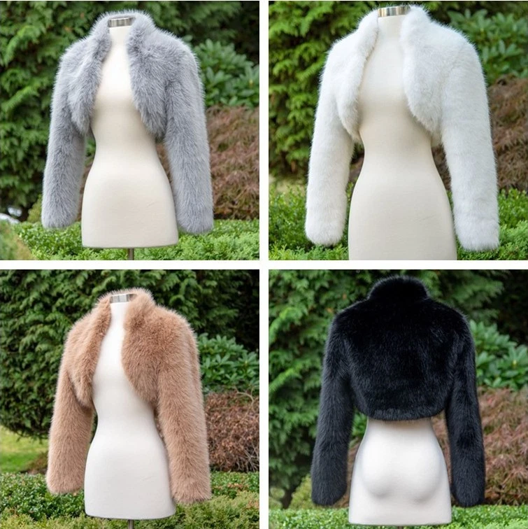 Women's Faux Fur Cropped Coat Winter Long Sleeve Open Front Warm Jacket Fashion
Opens in a new windo