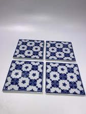 Porcelain Glazed Tile Coasters 4 X 4 Set 4 Beautiful
