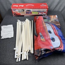 DISNEY Pixar Cars Bed Tent Lightning McQueen Twin Bed Tent Topper In Box