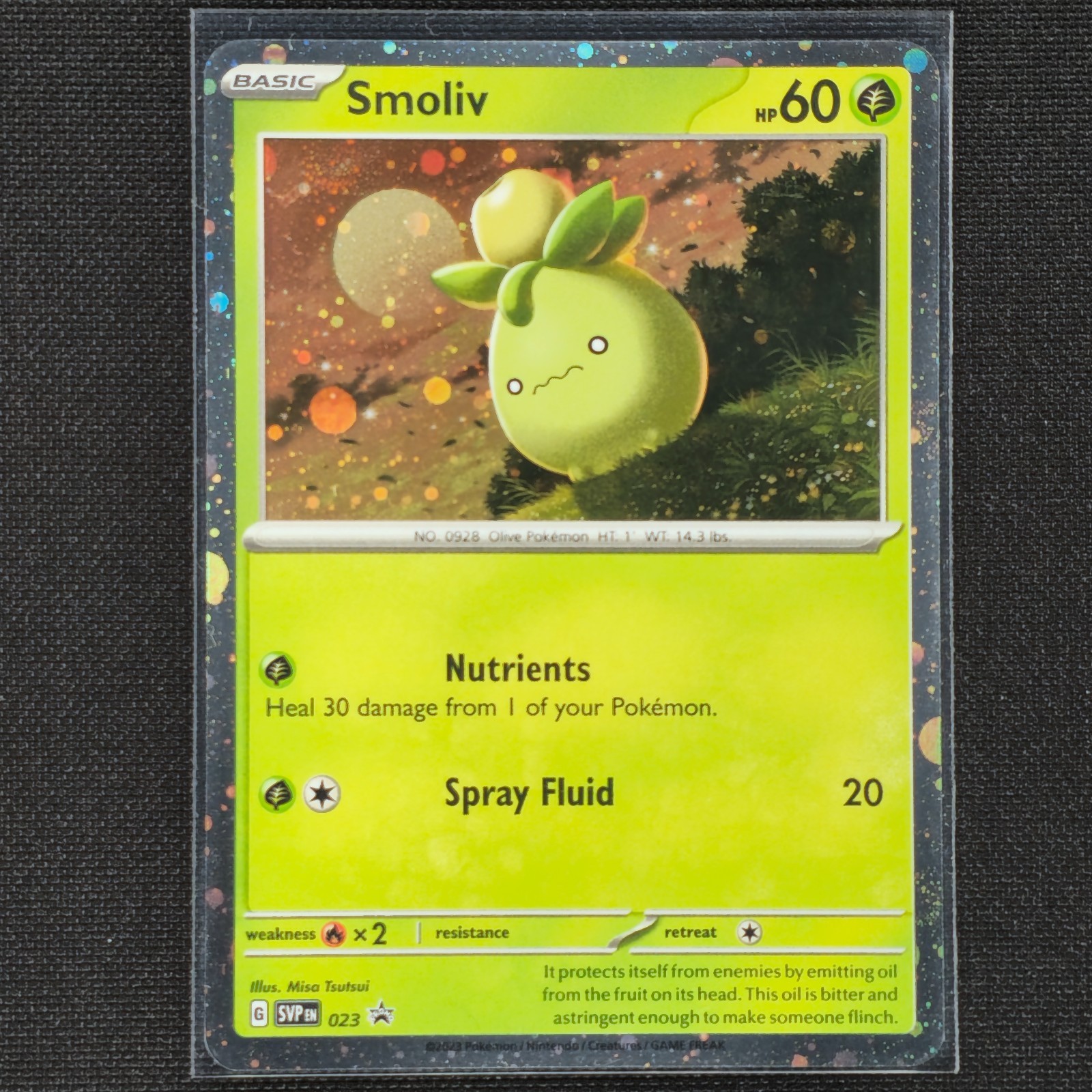 Smoliv - SVP023 - Cosmos Holo - Black Star Promo - Pokemon Card - NM/M