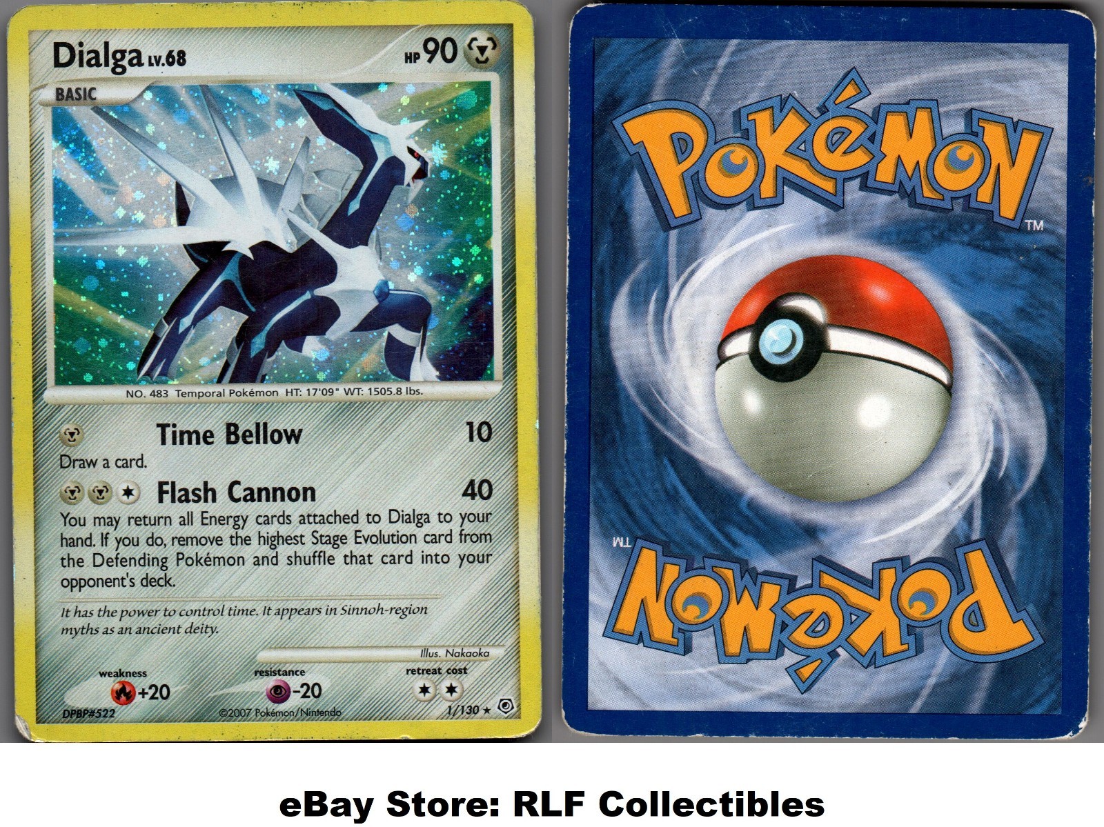 2007 Pokemon, Diamond & Pearl, #1/130 Dialga, Holo Rare