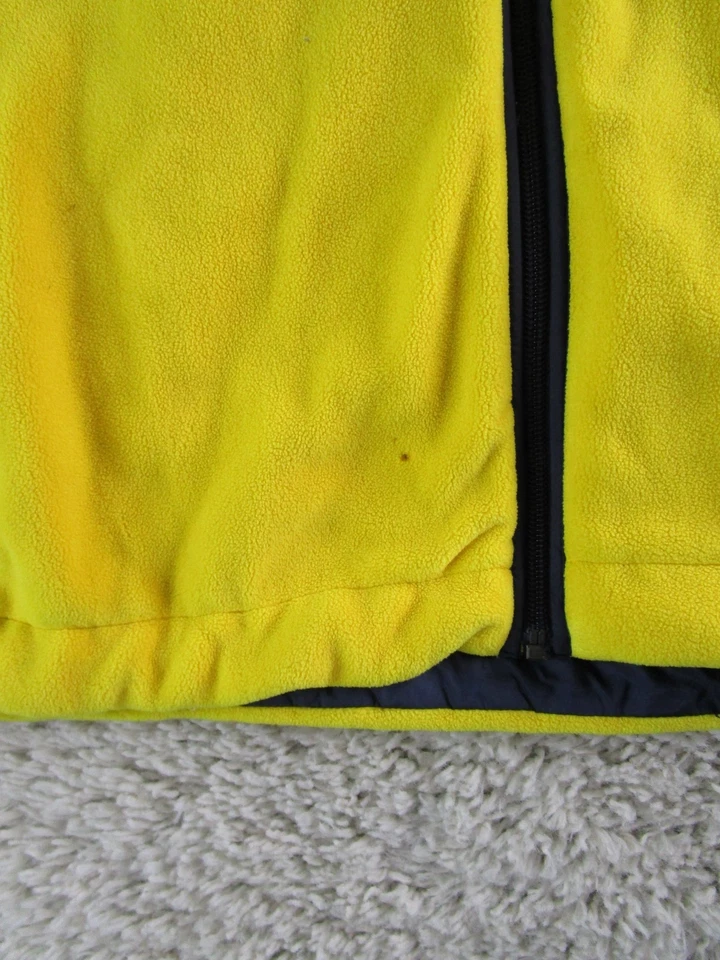 Chaqueta Polo Deportiva Polar Para Hombre Cremallera Completa Adulto Grande Roja Bolsillo Frontal Amarillo Foto 4 de 4