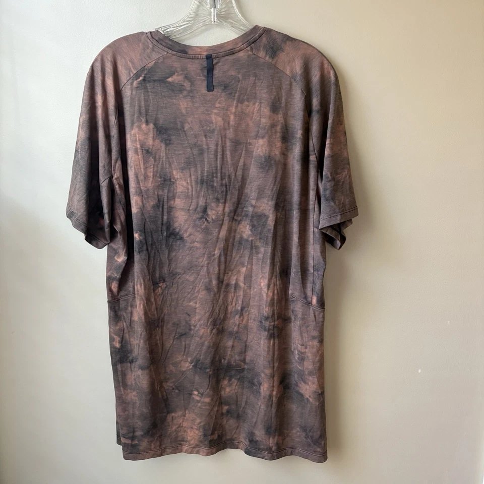 Lululemon Always Agile T Shirt Mens Large ? Sedona Sunset Orange Gray Tie Dye - Image 2 of 4