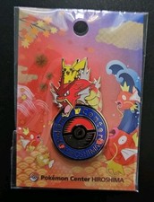 Pokemon Pikachu Gyarados Pin Badge Hiroshima Japan Brand New Sealed