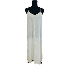 THE GREAT. Cotton Semi-Sheer Maxi Slip 0 Dress Lightweight Cream Sexy Fairy $425