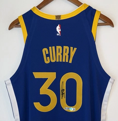 Stephen Curry Signed Warriors NBA Nike ADV Authentic Jersey Autograph USASM BAS