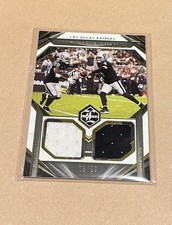 2021 Panini Limited Play-Action Materials Derek Carr Josh Jacobs #PA-DJ #3/99  