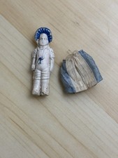 Antique Bisque Frozen Charlotte Penny Doll Blue Hat Sailor Figurine Miniature