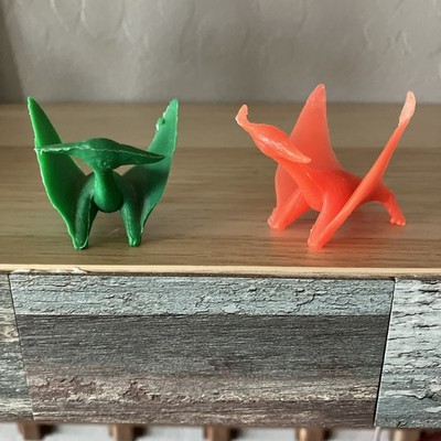 2 MPC Pterodactyl Dinosaurs Cereal Premiums 1960 s