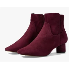 NWT Draper James Bethany Suede Ankle Booties 8 Red Boots Stitch Fix Heel
