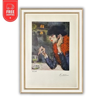 Pablo Picasso The Absinthe Drinker, 1901 Vintage Style Print Artwork