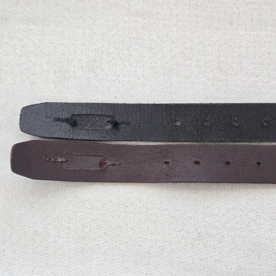 Lauren Ralph Lauren皮带2件女式中号棕色和黑色皮革波西米亚时尚 — 第 4/4 张图片