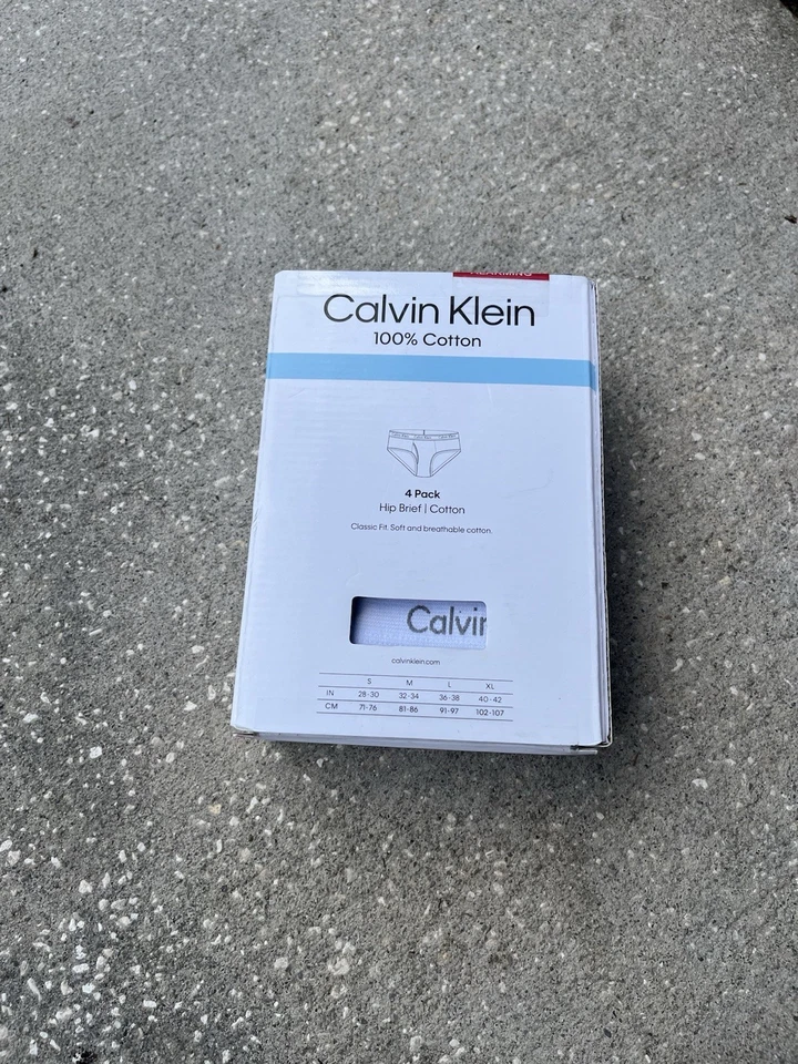 Roupa íntima masculina de algodão Calvin Klein tamanho grande, pacote com 4 - Imagem 2 de 4