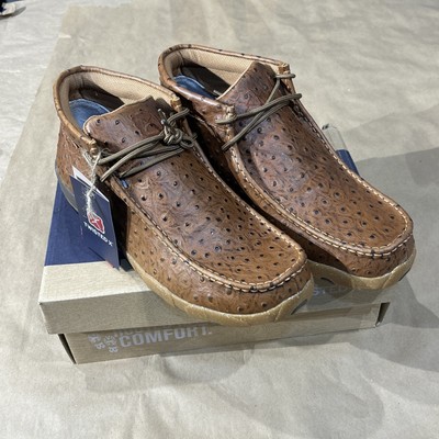Twisted X Casual Shoes Mens Chukka Driving Moc Leather cognac MDM0100