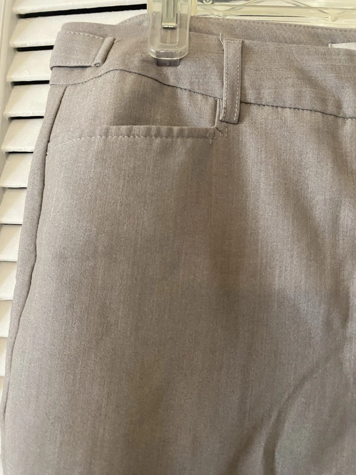 LARRY LEVINE Women's Light Brown Stretch Straight Leg Career Pants Size 10 - Image 2 of 4