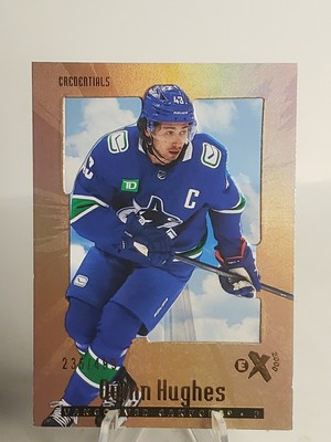 2023-24 Skybox EX-2000 Quinn Hughes Credentials /499 Vancouver Canucks
